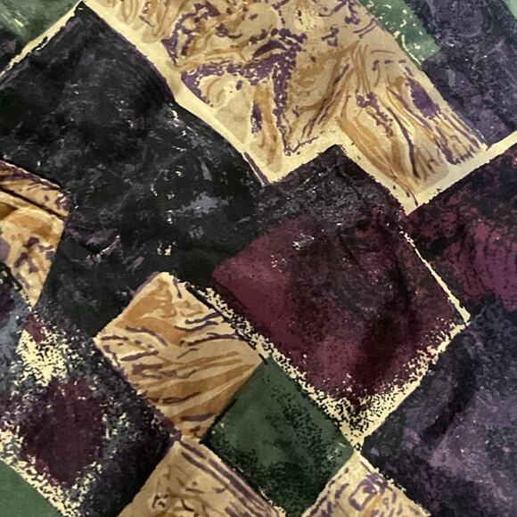 Bogari 100% Silk Vintage Bomber Jacket Women’s L Patchwork Print Y2K - Picture 8 of 8